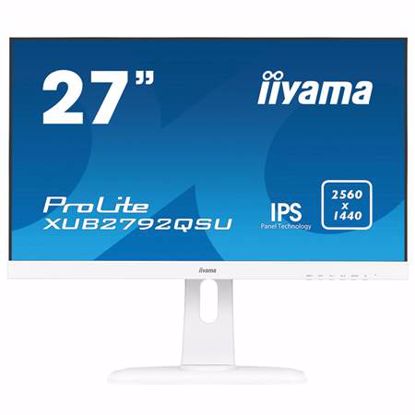 Fotografija izdelka IIYAMA ProLite XUB2792QSU-W1 68,6cm (27") WQHD IPS FreeSync zvočniki bel LED LCD monitor
