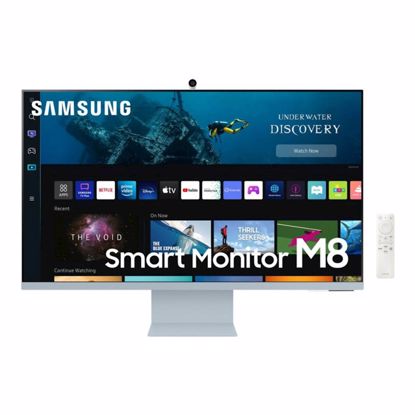 Fotografija izdelka Monitor Samsung S32BM801UN SMART M80B Moder, 32", VA, 16:9, 3840X2160, USB-C, USB Hub, Wi-Fi,kamera