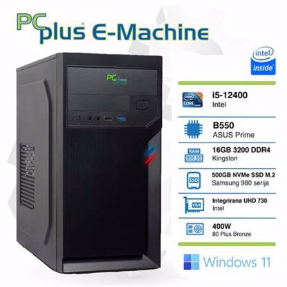 Fotografija izdelka PCPLUS E-machine i5-12400 16GB 500GB NVMe SSD Windows 11 Home