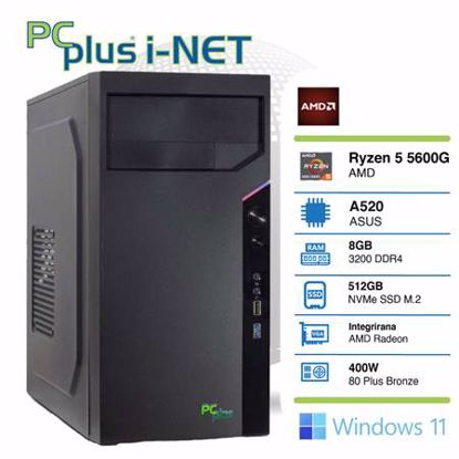 Fotografija izdelka PCPLUS i-NET Ryzen 5 5600G 8GB 512GB NVMe M.2 SSD Windows 11