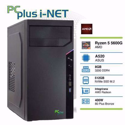 Fotografija izdelka PCPLUS i-NET Ryzen 5 5600G 8GB 512GB NVMe M.2 SSD W11