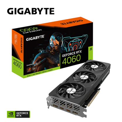 Fotografija izdelka Grafična kartica GIGABYTE GeForce RTX 4060 Gaming OC 8G, 8GB GDDR6, PCI-E 4.0