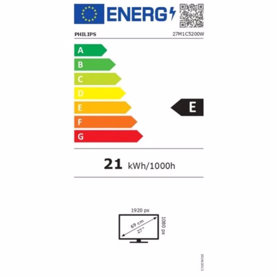 Fotografija izdelka Philips Evnia 27M1C5200W 27'' 240Hz ukrivljen igričarski monitor