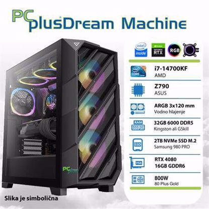 Fotografija izdelka PCPLUS Dream Machine i7-14700KF 32GB 2TB NVMe SSD GeForce RTX 4080 16GB gaming W11