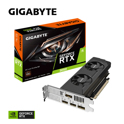 Fotografija izdelka Grafična kartica GIGABYTE GeForce RTX 3050 OC Low Profile 6G, 6GB GDDR6, PCI-E 4.0
