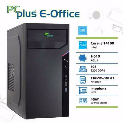 Fotografija izdelka PCplus e-Office i3-14100 16GB 1TB NVMe SSD DOS