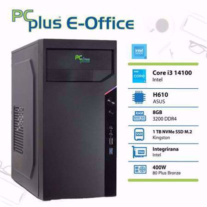Fotografija izdelka PCplus e-Office i3-14100 16GB 1TB NVMe SSD W11PRO