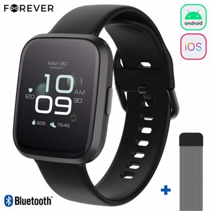 Fotografija izdelka FOREVER pametna ura ForeVigo 2 SW-310, Bluetooth 5.0, Android+iOS, IP68, + dodaten pas, črna