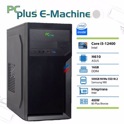 Fotografija izdelka PCPLUS E-machine i5-12400 16GB 500GB NVMe SSD DOS