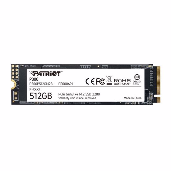 Fotografija izdelka Patriot P300 512GB M.2 NVMe SSD PCIe Gen 3 x4