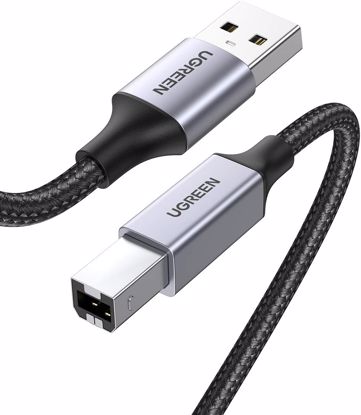 Fotografija izdelka Ugreen tiskalniški kabel USB 2.0 tipa B USB kabel USB A v USB B združljiv s HP, Canon, Epson, Lexmark, Dell, Brother (3 m)