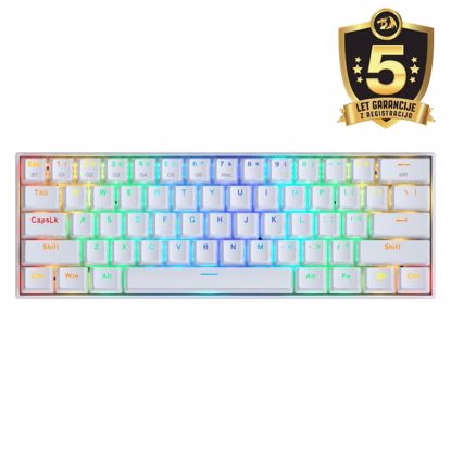Fotografija izdelka REDRAGON DRACONIC K530RGB PRO BT/ŽIČNA BELA MEHANSKA TIPKOVNICA, RJAVA STIKALA