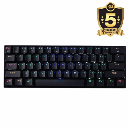Fotografija izdelka REDRAGON DRACONIC K530RGB PRO BT/ŽIČNA MEHANSKA TIPKOVNICA, RJAVA STIKALA