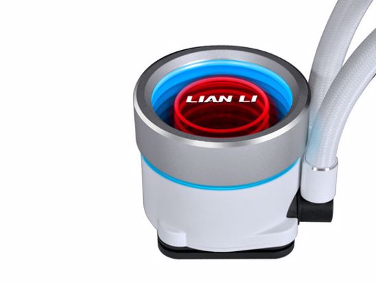 Fotografija izdelka Komplet za tekočinsko hlajenje AIO Liquid Cooler Lian Li GALAHAD II Trinity 360 SL-INF, ARGB, bel