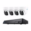 Fotografija izdelka Reolink NVS8-12MD4 varnostni komplet, 1x NVS snemalna enota (2TB) + 4x IP kamera, 4K 12MP Ultra HD+, PoE, barvno nočno snemanje, LED reflektor, aplikacija, IP67, dvosmerna komunikacija