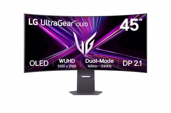 Fotografija izdelka Monitor LG 44,5 OLED 45GX950A-B UltraGear ukrivljen, 5120x2160, 2x HDMI, DP, USB, 165Hz