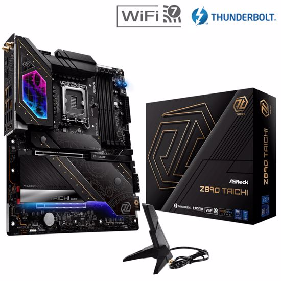 Fotografija izdelka ASROCK Z890 Taichi LGA1851 4xDDR5 Wi-Fi gaming RGB ATX osnovna plošča