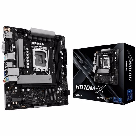 Fotografija izdelka ASROCK H810M-X LGA1851 2xDDR5 mATX osnovna plošča