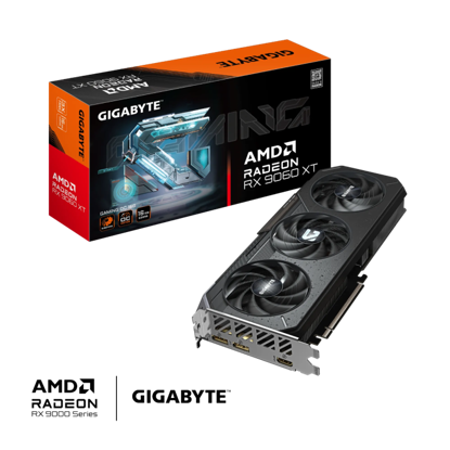 Fotografija izdelka Grafična kartica GIGABYTE Radeon RX 9060 XT GAMING OC 16G, 16GB GDDR6, PCI-E 5.0