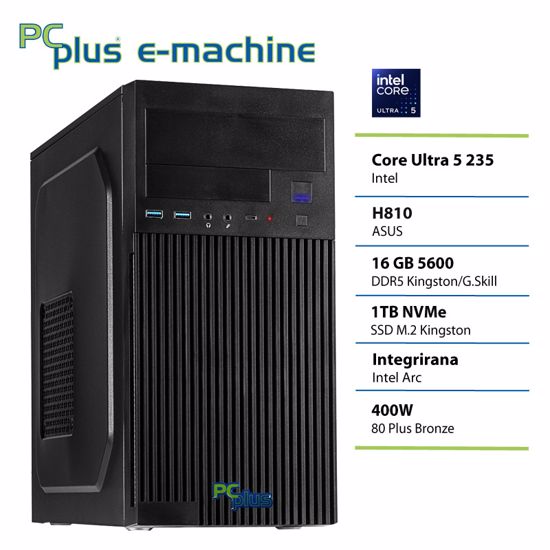 Fotografija izdelka PCPLUS e-machine Core Ultra 5 235 16GB 1TB namizni računalnik
