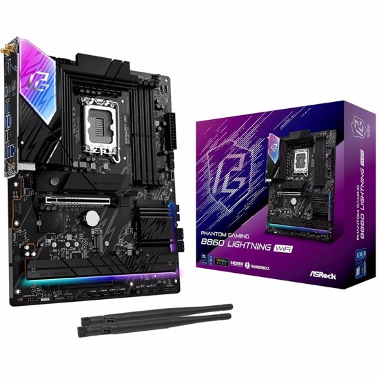 Fotografija izdelka ASROCK B860 Lightning WiFi LGA1851 4xDDR5 ATX osnovna plošča