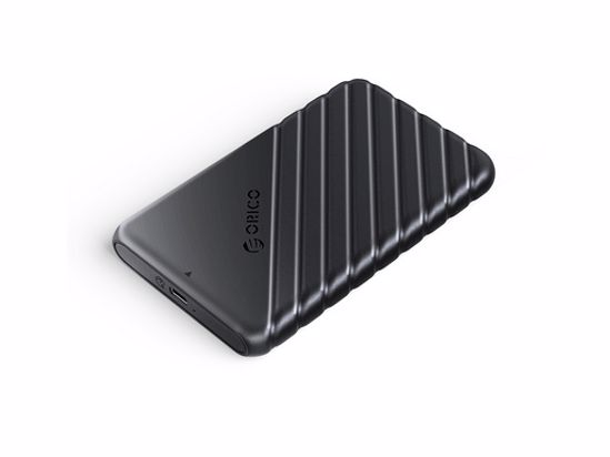 Fotografija izdelka Zunanje ohišje za 2,5'' HDD/SSD, USB-C 3.1 UASP v SATA3, tool-free, črno, ORICO 25PW1C-C3