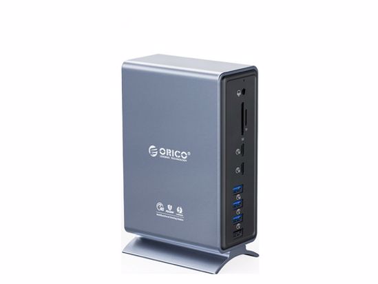 Fotografija izdelka Priključna postaja USB-C Thunderbolt 3, 15 v 1, 5xUSB-A, 2xTB3, 2xUSB-C, DP, RJ45, SD+TF, napajanje, ORICO TB3-S4