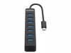 Fotografija izdelka USB-C hub s 7 vhodi, USB 3.0, 0,15m, črn, ORICO TWC3-7A
