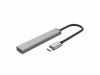 Fotografija izdelka Priključna postaja USB-C 4 v 1, 1x USB 3.0, 2x USB 2.0, TF, 0.15m, ALU siva, ORICO AH-12F
