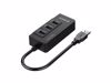 Fotografija izdelka Priključna postaja USB 3.0, 3x USB-A, RJ45 Ethernet, črna, ORICO HR01-U3
