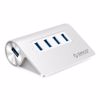 Fotografija izdelka USB hub s 4 vhodi, USB 3.0, brušen aluminij, ORICO M3H4-V1-SV