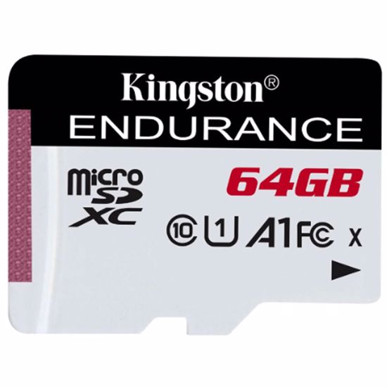 Fotografija izdelka KINGSTON High Endurance microSD 64GB Class 10 UHS-I U3 (SDCE/64GB) spominska kartica
