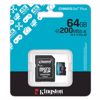 Fotografija izdelka KINGSTON Canvas Go! Plus microSD 64GB Class 10 UHS-I U3 V30 A2 adapter (SDCG4/64GB) spominska kartica
