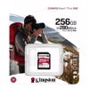 Fotografija izdelka KINGSTON Canvas React Plus SD 256GB Class10 UHS-II (SDR2V6/256GB) spominska kartica