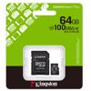 Fotografija izdelka KINGSTON Canvas Select Plus microSD 128GB Class10 UHS-I adapter (SDCS3/64GB) spominska kartica