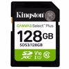 Fotografija izdelka KINGSTON Canvas Select Plus SD 128GB Class10 UHS-I (SDS3/128GB) spominska kartica