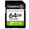 Fotografija izdelka KINGSTON Canvas Select Plus SD 64GB Class10 UHS-I (SDS3/64GB) spominska kartica