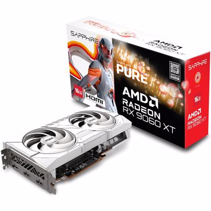 Fotografija izdelka SAPPHIRE PURE Radeon RX 9060 XT 16GB GDDR6 ARGB grafična kartica
