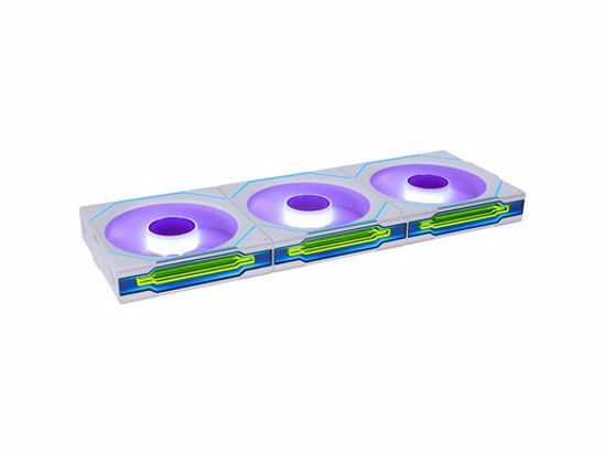 Fotografija izdelka Ventilator za ohišje Lian Li UNI FAN SL-INF Wireless 120 Reverse Blade ARGB PWM 120mm, 3 Pack+kontroler, bel