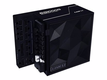 Fotografija izdelka Napajalnik ATX Lian Li EDGE 1000W, 80 PLUS Gold, 12VHPWR, HUB, Modularni, črn