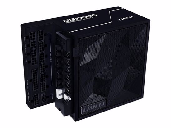 Fotografija izdelka Napajalnik ATX Lian Li EDGE 1000W, 80 PLUS Gold, 12VHPWR, HUB, Modularni, črn