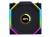 Fotografija izdelka Ventilator za ohišje Lian Li UNI FAN SL Wireless LCD 120 ARGB PWM 120mm, črn