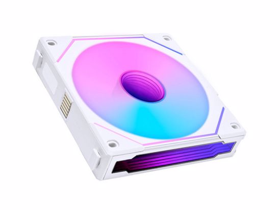 Fotografija izdelka Ventilator za ohišje Lian Li UNI FAN SL-INF 120 Reverse Blade, ARGB, PWM, 120mm, bel