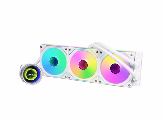 Fotografija izdelka Komplet za tekočinsko hlajenje AIO Liquid Cooler Lian Li GALAHAD II Trinity 360 SL-INF, ARGB, bel