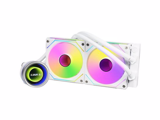 Fotografija izdelka Komplet za tekočinsko hlajenje AIO Liquid Cooler Lian Li GALAHAD II Trinity 240 SL-INF, ARGB, bel