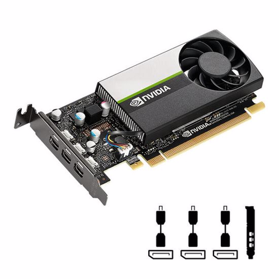 Fotografija izdelka Grafična kartica NVIDIA T400, 4GB GDDR6, PCIe 3.0 x16, 3x mDP-DP, Low Profile, PNY