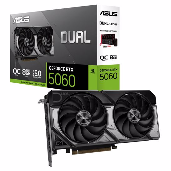 Fotografija izdelka ASUS Dual GeForce RTX 5060 8GB GDDR7 OC (DUAL-RTX5060-O8G) grafična kartica