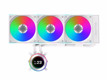 Fotografija izdelka Komplet za tekočinsko hlajenje AIO Liquid Cooler Lian Li HydroShift II LCD-C 360CL, bel