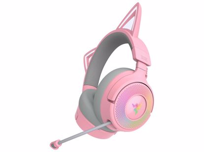 Fotografija izdelka Slušalke Razer Kraken Kitty V3 Pro Quartz, roza