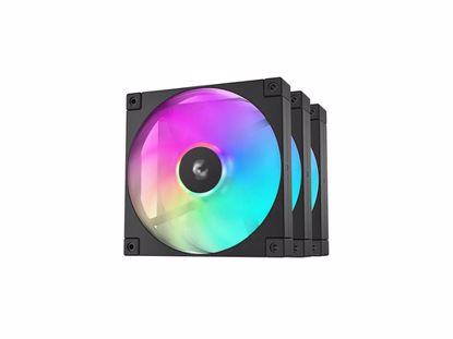 Fotografija izdelka Ventilator za ohišje DeepCool FD12 (3 v 1) ARGB PWM 120mm, 3 Pack, črn